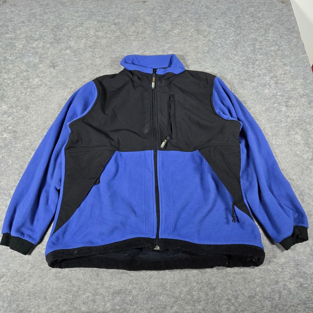 REI Womens Blue Colorblock Full Zip Fleece Jacket XL